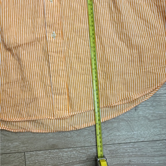 Ralph Lauren Men's Orange Striped Shirt - Picture 6 of 6